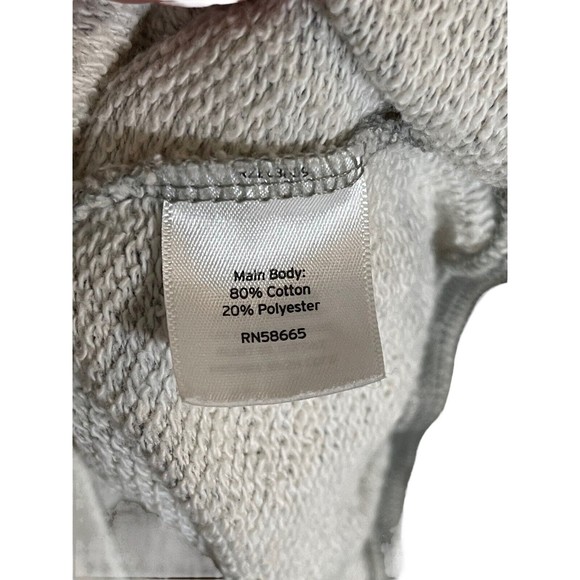 Z By Zella Sweatshirt Women's Size M Gray/White Cotton Long Sleeve Round Neck - Picture 2 of 10